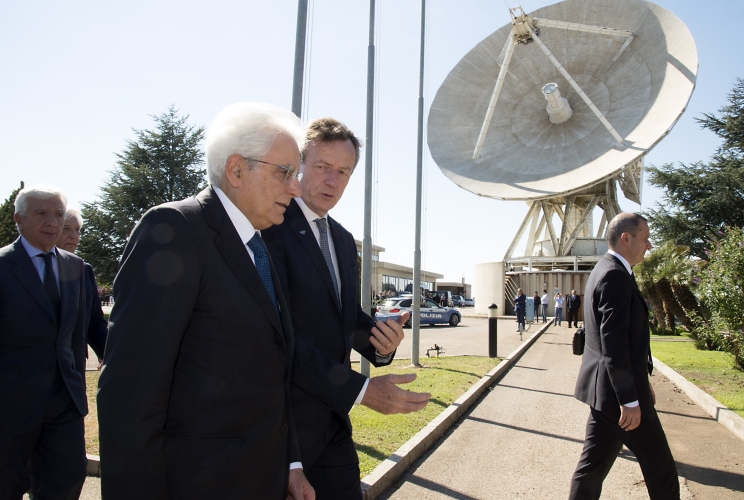 Il Presidente Sergio Mattarella visita il Polo Spaziale di Matera