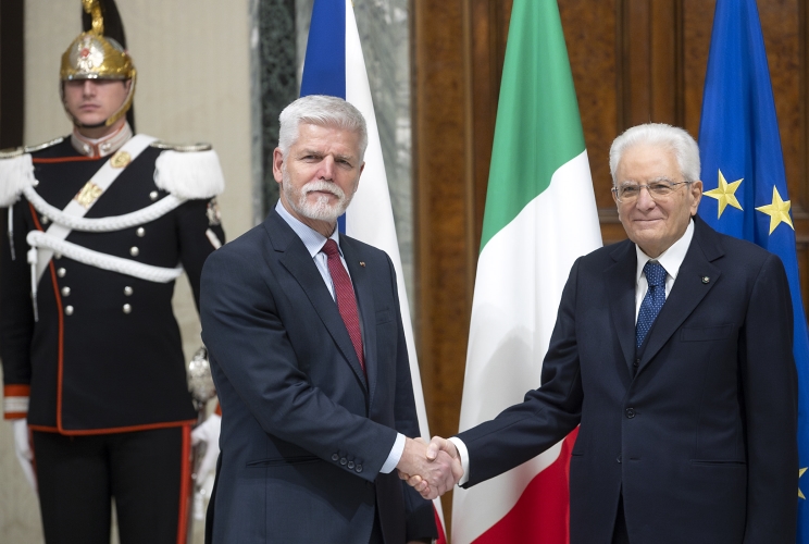 Il Presidente Sergio Mattarella con il Presidente della Repubblica Ceca, S.E. il Signor Petr Pavel, in visita ufficiale