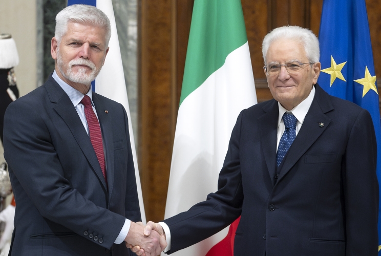 Il Presidente Sergio Mattarella con il Presidente della Repubblica Ceca, S.E. il Signor Petr Pavel, in visita ufficiale