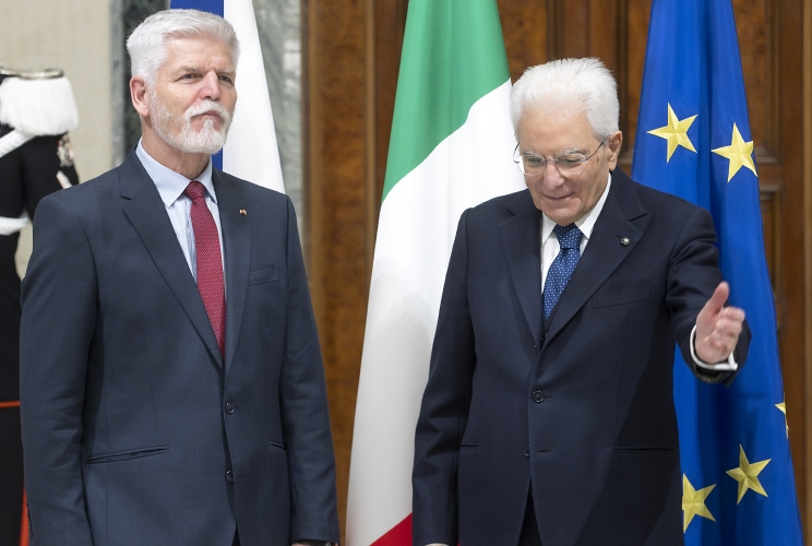 Il Presidente Sergio Mattarella con il Presidente della Repubblica Ceca, S.E. il Signor Petr Pavel, in visita ufficiale