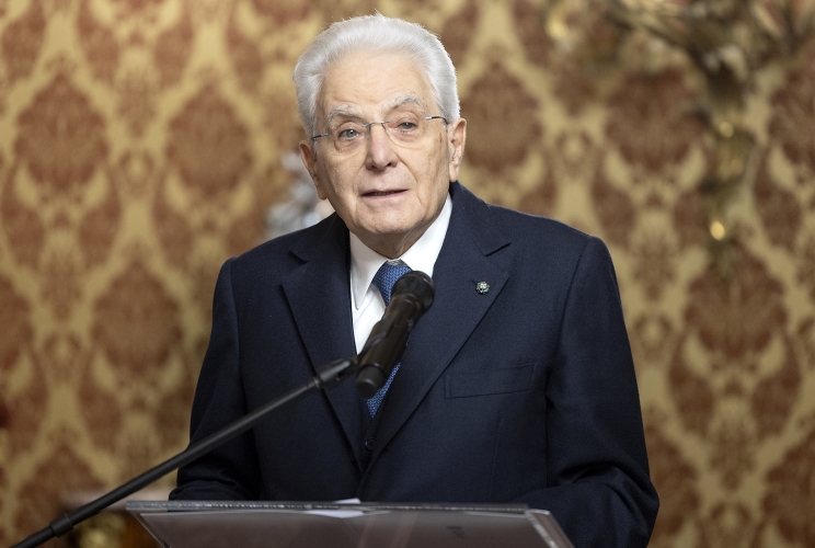 Il Presidente della Repubblica, Sergio Mattarella, nel corso dell'incontro con una rappresentanza dell'Unione Nazionale Comuni Comunità Enti Montani 