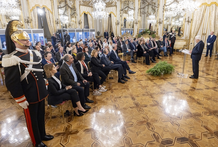 Il Presidente Sergio Mattarella rivolge il suo indirizzo di saluto in occasione dell'incontro con i membri della Commissione Monitoraggio dell’Assemblea parlamentare del Consiglio d’Europa
