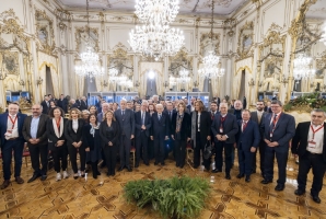 Il Presidente Sergio Mattarella al termine dell'incontro con i membri della Commissione Monitoraggio dell’Assemblea parlamentare del Consiglio d’Europa