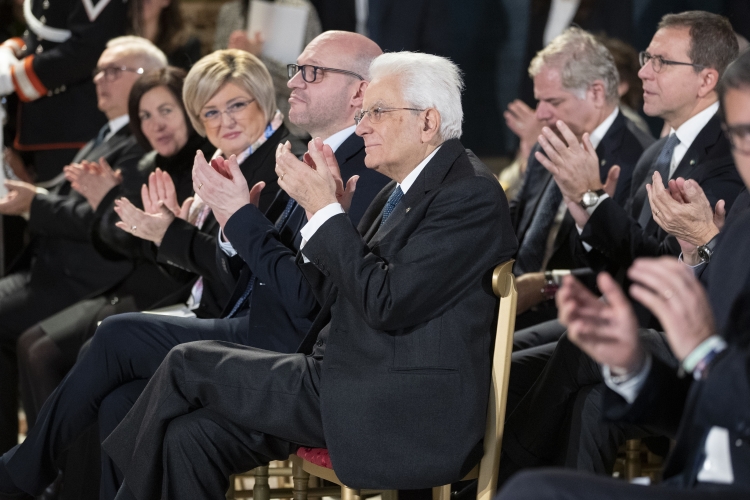Il Presidente della Repubblica Sergio Mattarella in occasione della cerimonia del centenario della istituzione della “Stella al Merito del Lavoro” e di consegna delle Stelle al Merito del Lavoro per l’anno 2023 
