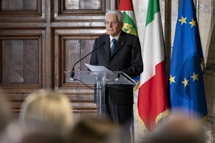 Il Presidente della Repubblica Sergio Mattarella in occasione della cerimonia del centenario della istituzione della “Stella al Merito del Lavoro” e di consegna delle Stelle al Merito del Lavoro per l’anno 2023 
