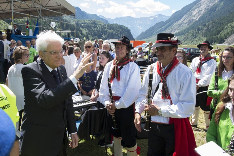 Il Presidente Sergio Mattarella in occasione del trentennale dell’alluvione in Valtellina