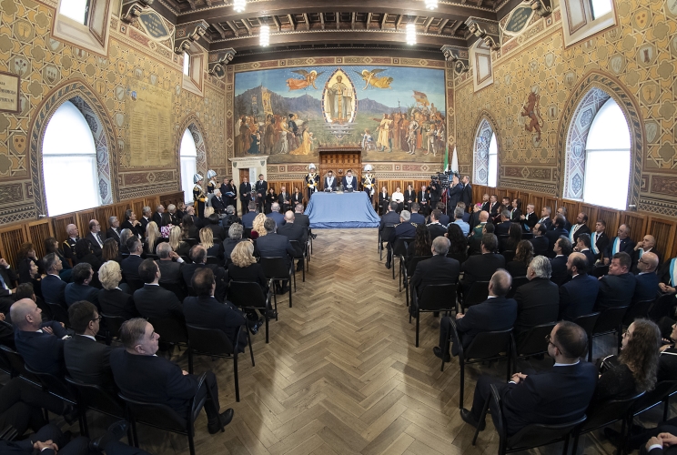 San Marino - Il Presidente della Repubblica Sergio Mattarella nel corso della visita di stato nella repubblica di San Marino