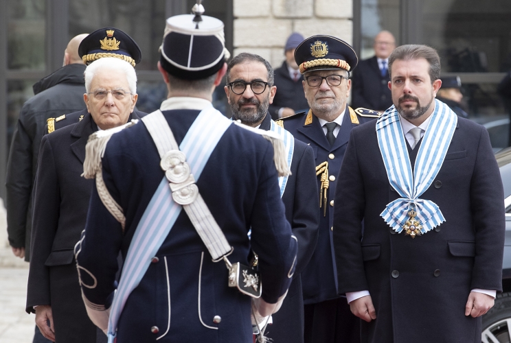 San Marino - Il Presidente della Repubblica Sergio Mattarella nel corso della visita di stato nella repubblica di San Marino