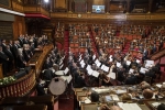 Mattarella al Senato della Repubblica in occasione del Concerto di Natale  eseguito dall’Orchestra e dal Coro della Fondazione Arena di Verona
