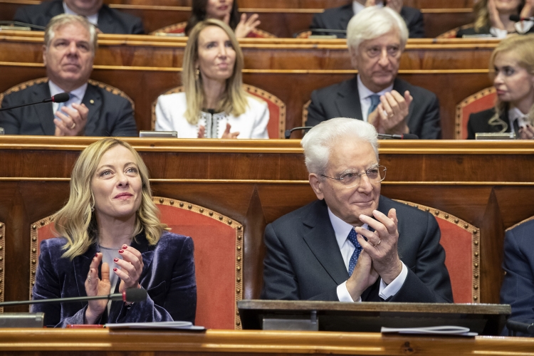 Il Presidente Sergio Mattarella al Senato della Repubblica,in occasione del Concerto di Natale, eseguito dall’Orchestra e dal Coro della Fondazione Arena di Verona
