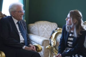 Il Presidente Sergio Mattarella con Lucia Borsellino 
