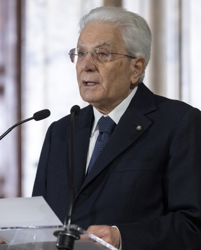 Il Presidente Sergio Mattarella rivolge il suo indirizzo di saluto in occasione della cerimonia per lo scambio degli auguri di fine anno con il Corpo Diplomatico