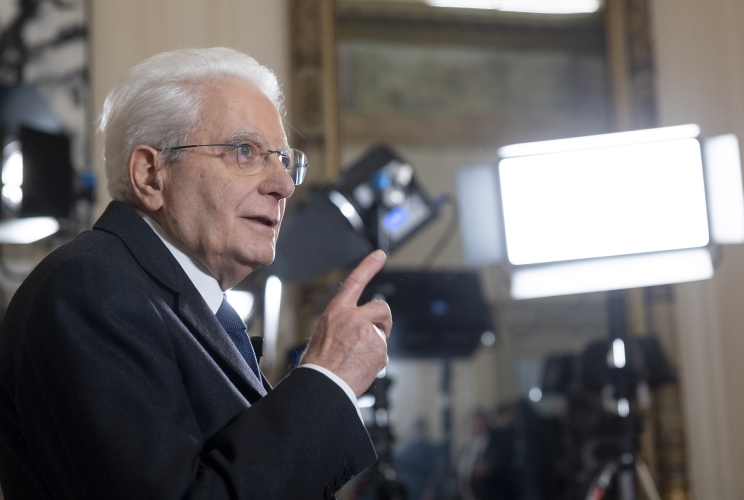 Il Presidente Sergio Mattarella in occasione del discorso di fine anno
