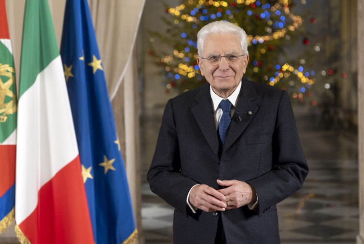 Il Presidente Sergio Mattarella in occasione del discorso di fine anno
