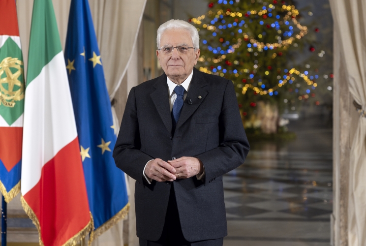 Il Presidente Sergio Mattarella in occasione del discorso di fine anno
