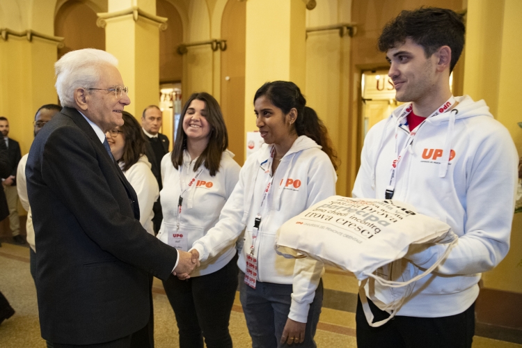 Il Presidente Sergio Mattarella in occasione della cerimonia d’inaugurazione dell’anno accademico 2023/2024 dell’Università degli Studi del Piemonte Orientale  
