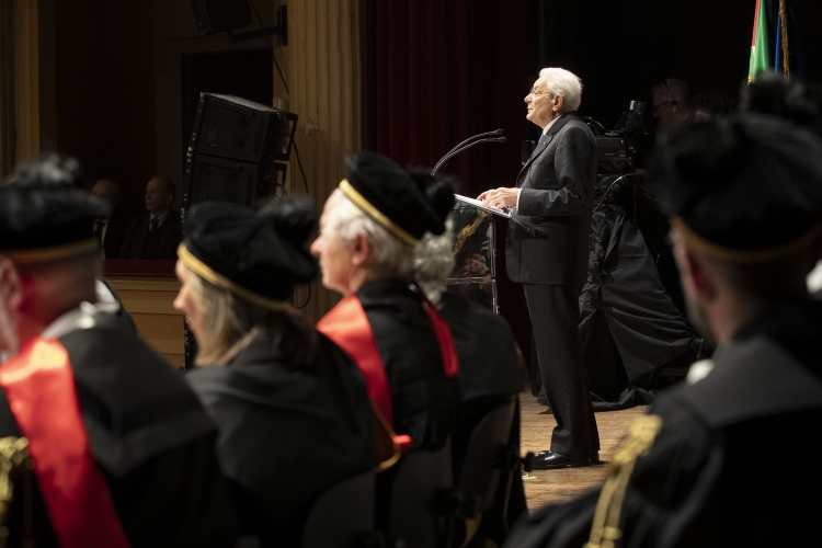 Il Presidente Sergio Mattarella in occasione della cerimonia d’inaugurazione dell’anno accademico 2023/2024 dell’Università degli Studi del Piemonte Orientale  
