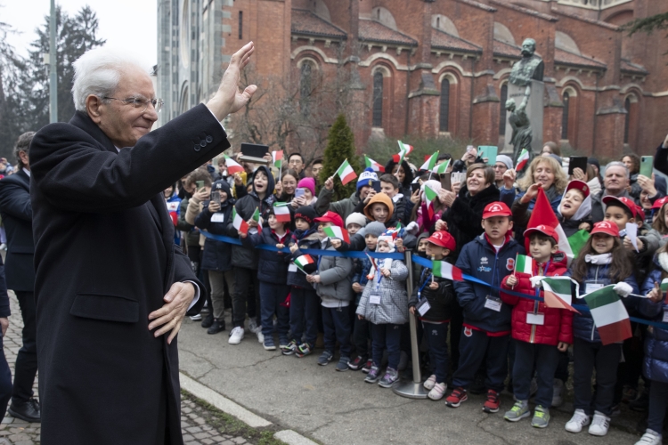 Il Presidente Sergio Mattarella al Salone Dugentesco di Vercelli  
