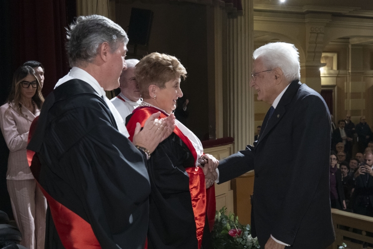 Il Presidente Sergio Mattarella in occasione della cerimonia d’inaugurazione dell’anno accademico 2023/2024 dell’Università degli Studi del Piemonte Orientale  
