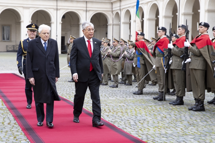 Il Presidente Sergio Mattarella con Kassym-Jomart Tokayev,Presidente della Repubblica del Kazakhstan,in visita ufficiale 
