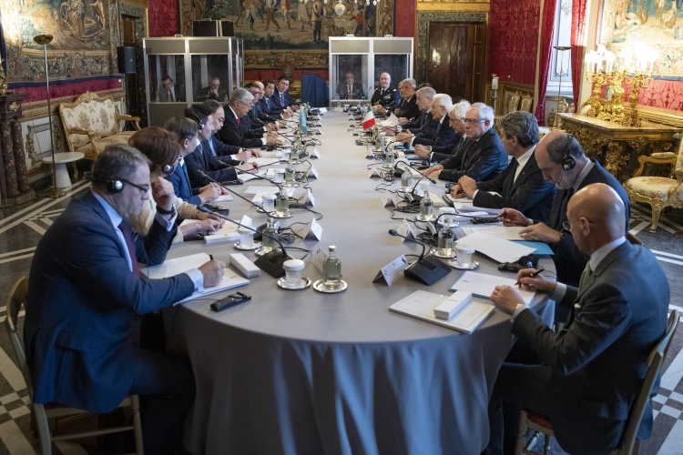 Il Presidente Sergio Mattarella con Kassym-Jomart Tokayev,Presidente della Repubblica del Kazakhstan,in visita ufficiale 
