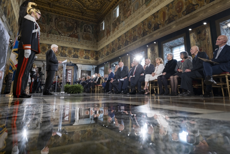 Il Presidente Sergio Mattarella rivolge il suo indirizzo di saluto in occasione della celebrazione del "Giorno della Memoria"