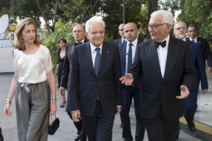 Il Presidente Sergio Mattarella al suo arrivo a Venezia 