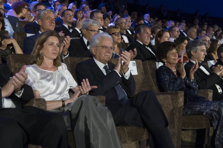 Il Presidente Sergio Mattarella con la signora Laura 