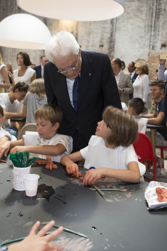 Il Presidente Sergio Mattarella visita alla 57esima Esposizione Internazionale d'Arte dal titolo "Viva Arte Viva" 