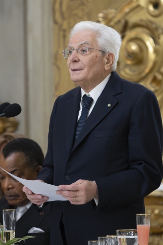 Il Presidente della Repubblica Sergio Mattarella in occasione del vertice Italia Africa
