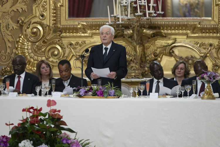 Il Presidente della Repubblica Sergio Mattarella in occasione del vertice Italia Africa

