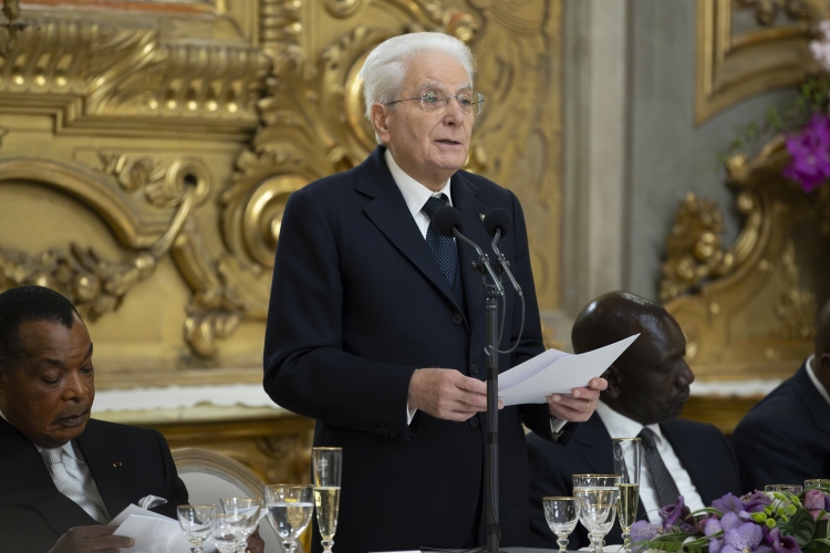 Il Presidente della Repubblica Sergio Mattarella in occasione del vertice Italia Africa
