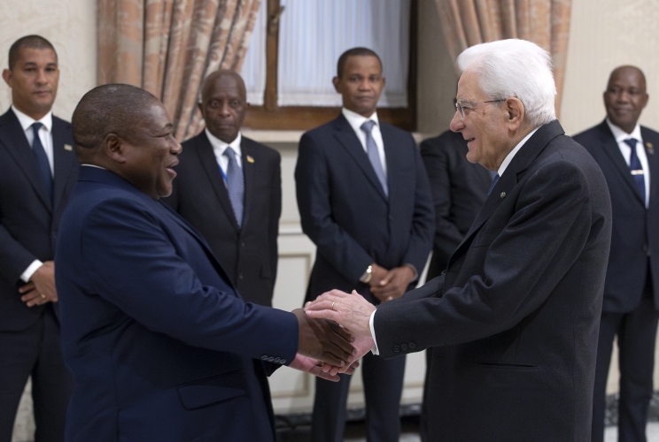 Il Presidente Sergio Mattarella con Filipe Nyusi, Presidente della Repubblica del Mozambico