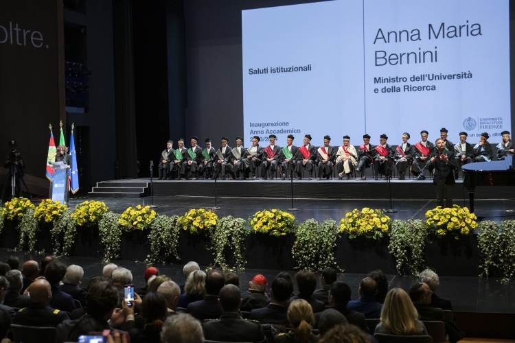 Il Presidente della Repubblica Sergio Mattarella alla cerimonia di inaugurazione dell’Anno Accademico 2023/2024 dell'Università degli Studi di Firenze 

