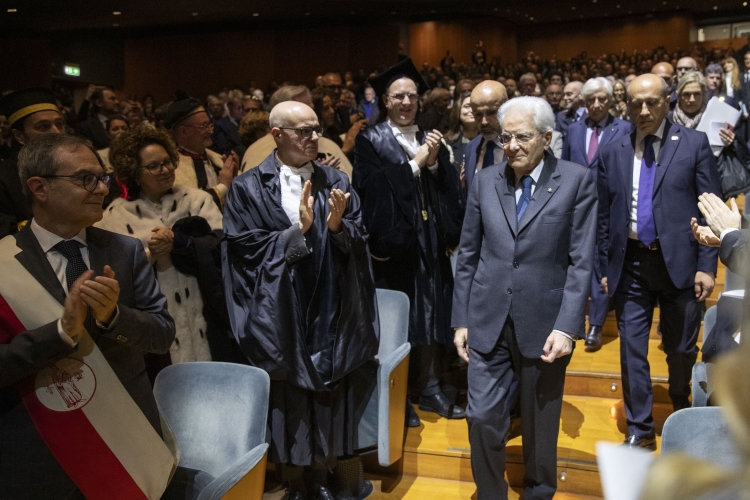 Il Presidente della Repubblica Sergio Mattarella alla cerimonia di inaugurazione dell’Anno Accademico 2023/2024 dell'Università degli Studi di Firenze 
