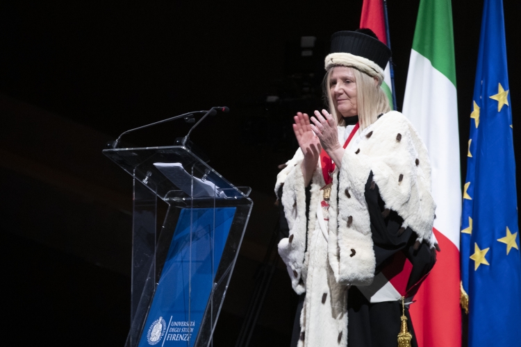 La Rettrice dell'Università degli Studi di Firenze, Alessandra Petrucci, alla cerimonia di inaugurazione dell’Anno Accademico 2023/2024 dell'Università degli Studi di Firenze 
