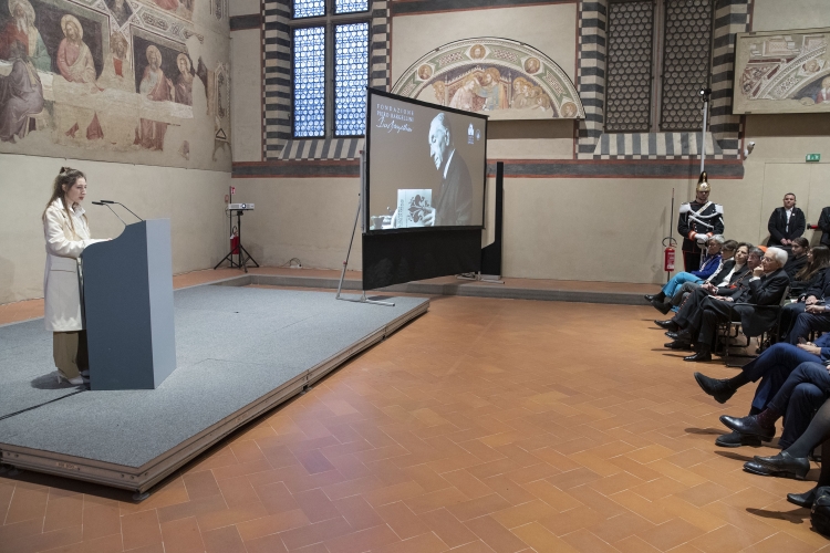 Il Presidente della Repubblica Sergio Mattarella al  Convento francescano di Santa Croce in occasione  dell'inaugurazione della Fondazione Piero Bargellini
