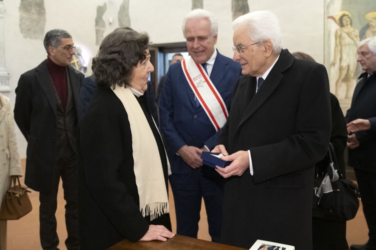 Il Presidente della Repubblica Sergio Mattarella al  Convento francescano di Santa Croce in occasione  dell'inaugurazione della Fondazione Piero Bargellini.  
