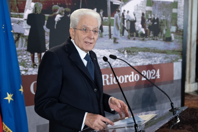Il Presidente della Repubblica Sergio Mattarella in occasione della celebrazione del "Giorno del Ricordo"