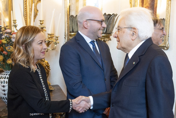 Il Presidente Sergio Mattarella con  il Presidente del Consiglio Giorgia Meloni, in occasione della ricorrenza della firma dei Patti Lateranensi e dell’Accordo di Revisione del Concordato