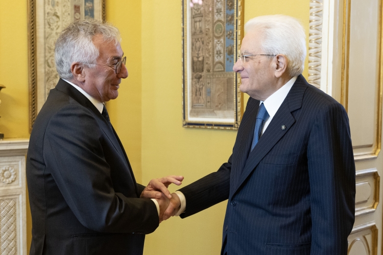 Il Presidente della Repubblica Sergio Mattarella incontra Andrea Prete Presidente di Unioncamere
