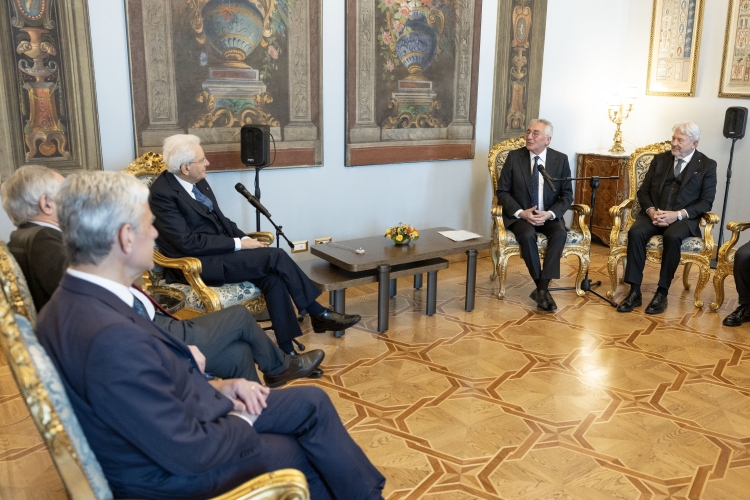 Il Presidente della Repubblica Sergio Mattarella incontra il Presidente Andrea Prete e una delegazione di Unioncamere
