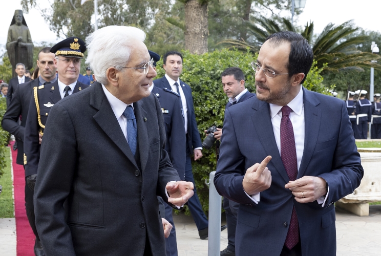  Il Presidente della Repubblica Sergio Mattarella e il Presidente della Repubblica di Cipro Nikos Christodoulides