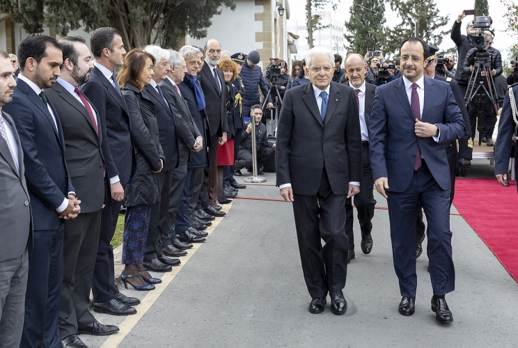  Il Presidente della Repubblica Sergio Mattarella e il Presidente della Repubblica di Cipro Nikos Christodoulides