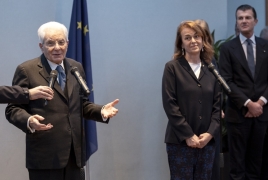 Il Presidente della Repubblica Sergio Mattarella in occasione dell'incontro con una qualificata rappresentanza della collettività italiana a Cipro