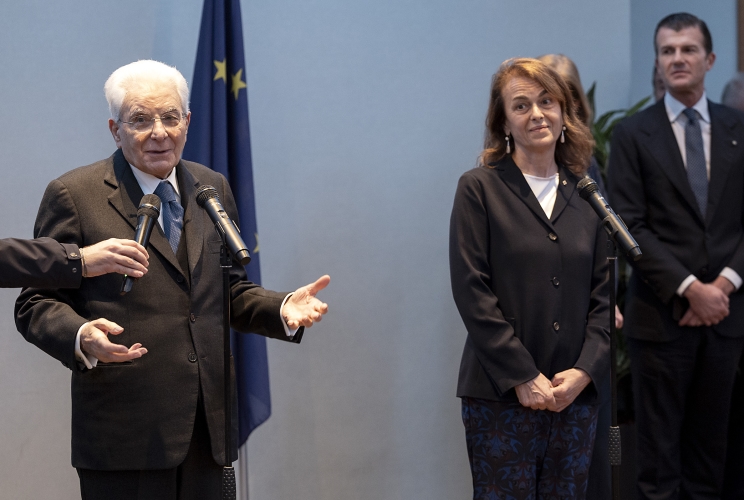 Il Presidente della Repubblica Sergio Mattarella in occasione dell'incontro con una qualificata rappresentanza della collettività italiana a Cipro
