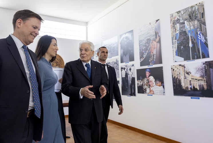  Il Presidente della Repubblica Sergio Mattarella visita il Quartier Generale della forza delle Nazioni Unite per il mantenimento della pace a Cirpo