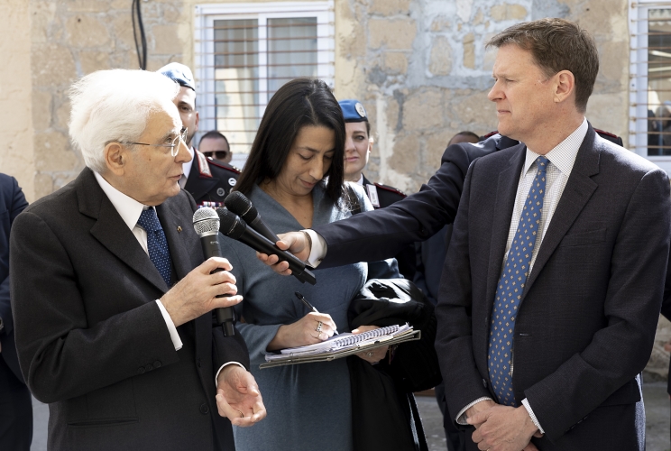Il Presidente della Repubblica Sergio Mattarella visita il Quartier Generale della forza delle Nazioni Unite per il mantenimento della pace a Cirpo