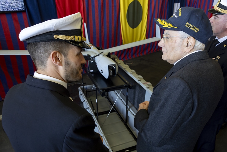Il Presidente della Repubblica Sergio Mattarella visita la Nave Bergamini
