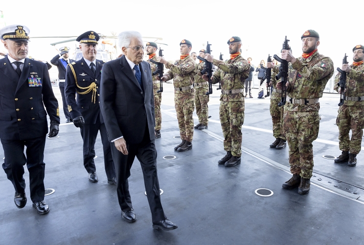  Il Presidente della Repubblica Sergio Mattarella visita la Nave Bergamini